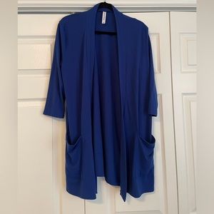 Zenana Premium royal blue cardigan with pockets!